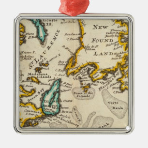 New Found Land, St Laurence Bay, Acadia Julgransprydnad Metall