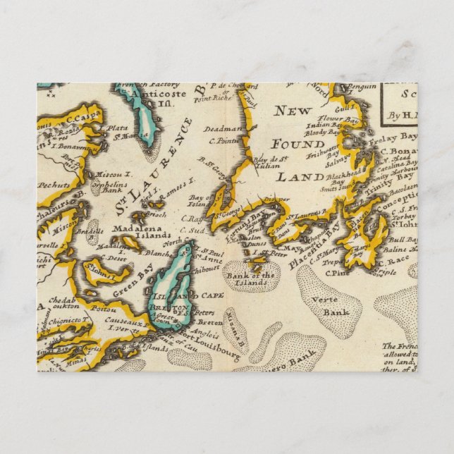 New Found Land, St Laurence Bay, Acadia Vykort (Framsida)