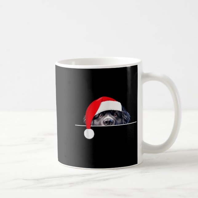 New Foundland Dog Lover Funny Santa Hat Christmas  Kaffemugg (Höger)