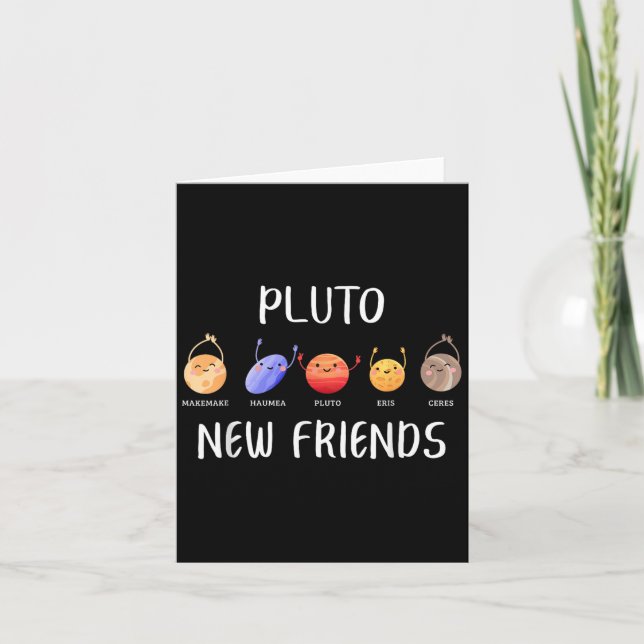 New Friends Dwarf Planets Funny Astronomy Science  Kort (Framsida)