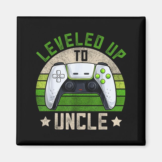 New Gamer Uncle Apparel, Funny Pregnancy Announcem Magnet (Framsidan)