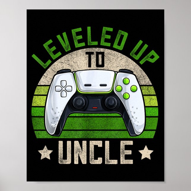 New Gamer Uncle Apparel, Funny Pregnancy Announcem Poster (Framsidan)