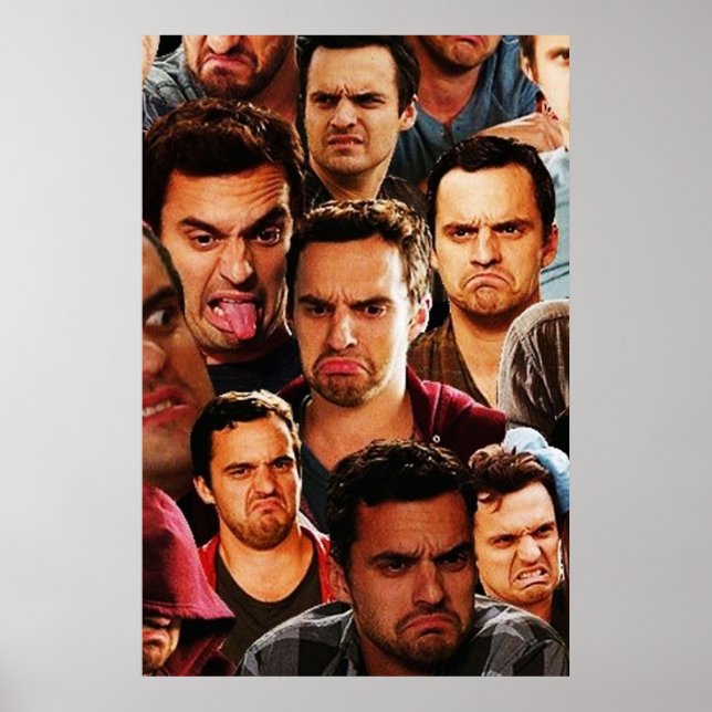 New Girl Nick Miller Collage Poster (Framsidan)
