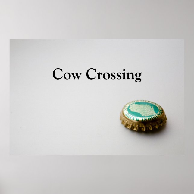 New Glarus, Cow Crossing Poster (Framsidan)