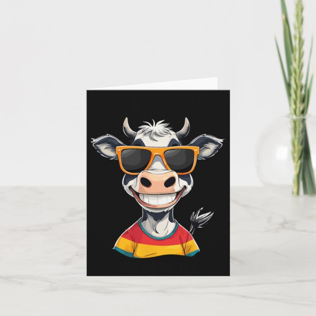 New Glarus Wi Usa Funny Cow Cartoon Design  Kort (Framsida)