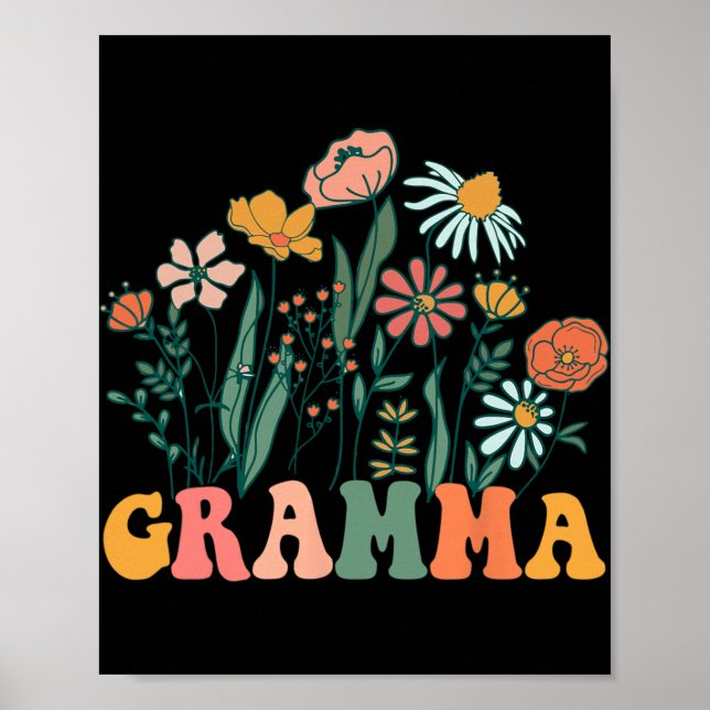 New Gramma Wildflower First Birthday &amp; Baby Sh Poster (Framsidan)
