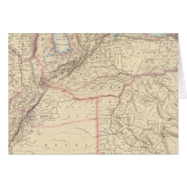 New Granada och Venezuela Hälsningskort (Framsidan Horizontal)