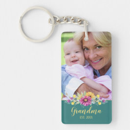 New Grandma Elegant Flowers Turcos Teal | Foto