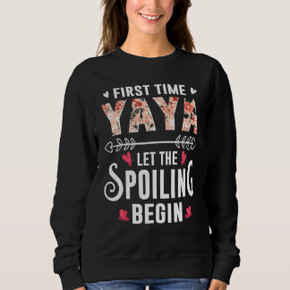 New Grandma First Time Yaya Let The Spoiling Begin T Shirt
