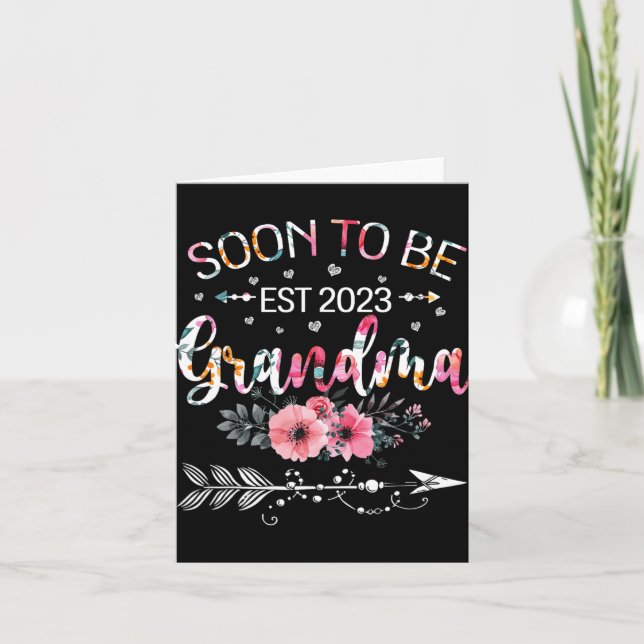 New Grandma Mother's Day Soon To Be Grandma Est 20 Kort (Framsida)