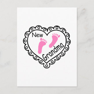 New Grandma Rosa Heart Vykort