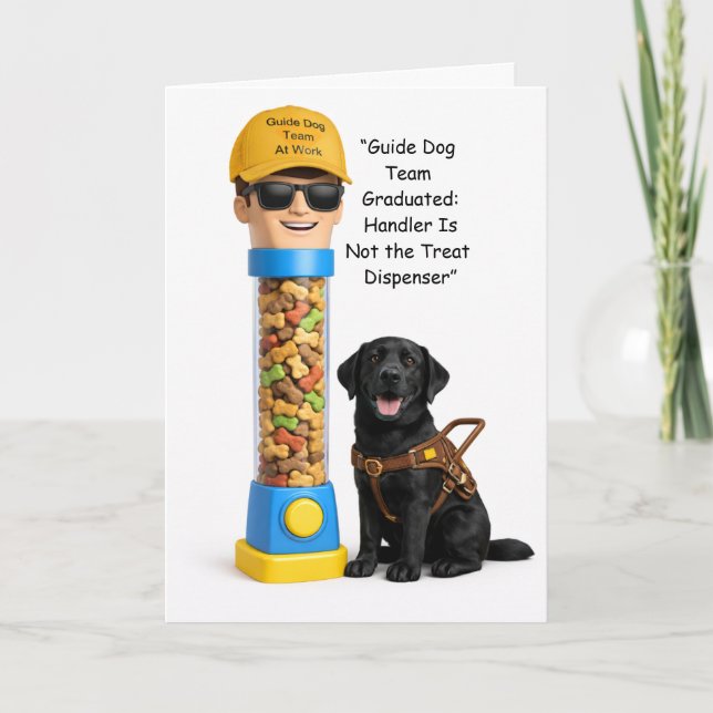 New Guide Dog Team Graduation Card – Working Dog,  Kort (Framsida)