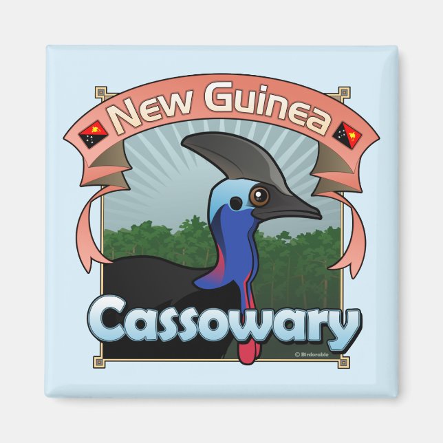 New Guinea Cassowary Magnet (Framsidan)