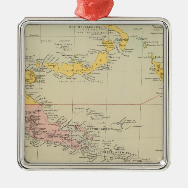 New Guinea och Solomon Island Julgransprydnad Metall (Framsidan)