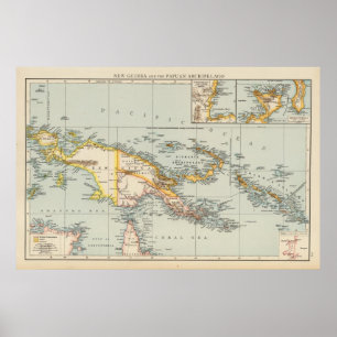 New Guinea Papuanskärgård Poster