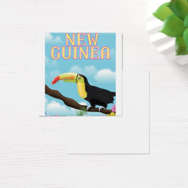 New Guinea Toucan-reseaffisch Fyrkantigt Visitkort (Skivbord)