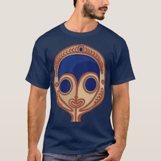 New Guinea Tribal Art Ansikte Mask Carving T Shirt
