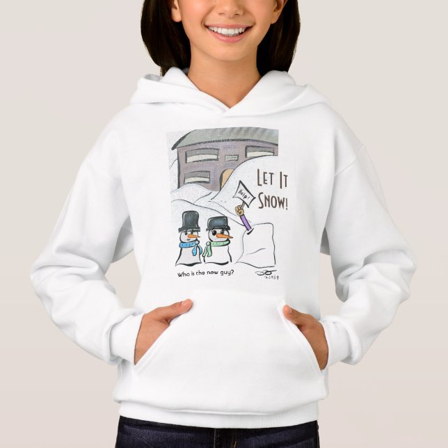 New Guy Girl's Hoodie T Shirt (Framsida)