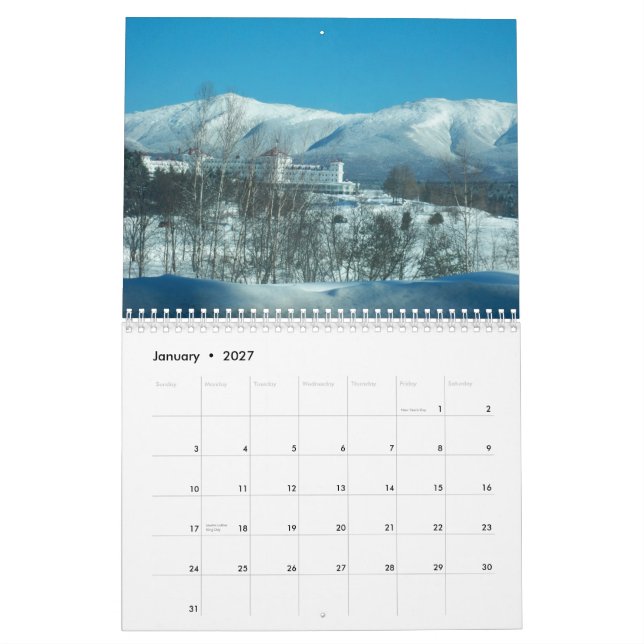 New Hampshire 2013 Kalender (Jan 2027)