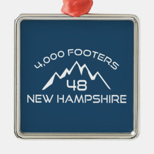 New Hampshire 4000 Footers Mountain Julgransprydnad Metall