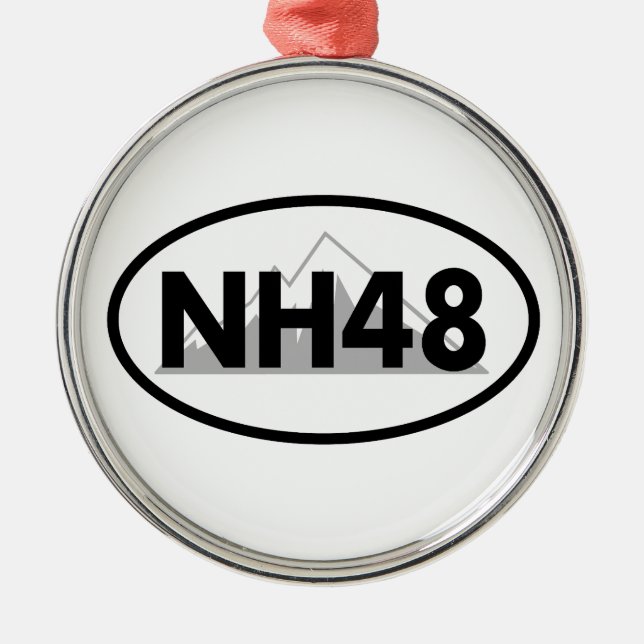 New Hampshire 48 Oval Julgransprydnad Metall (Framsidan)