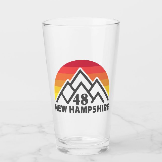 New Hampshire 48 Retro Mountain Glaskopp (Framsida)