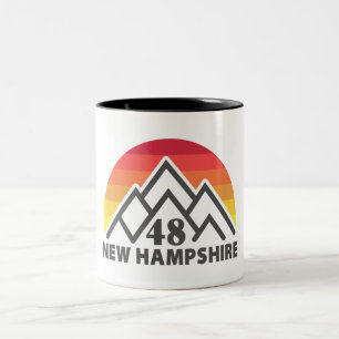 New Hampshire 48 Retro Mountain Två-Tonad Mugg
