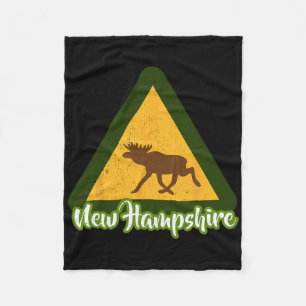New Hampshire Älg Camping White Mountains Wildli Fleecefilt