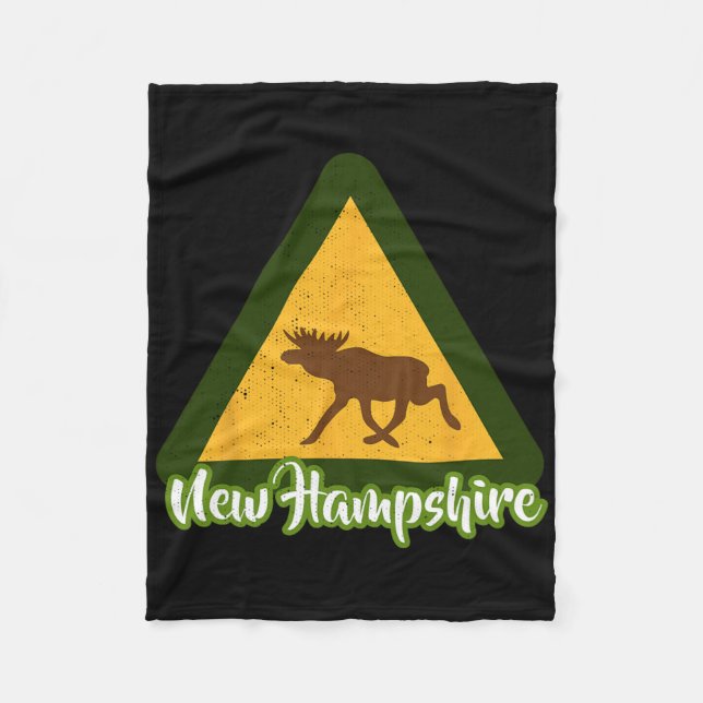 New Hampshire Älg Camping White Mountains Wildli Fleecefilt (Framsidan)
