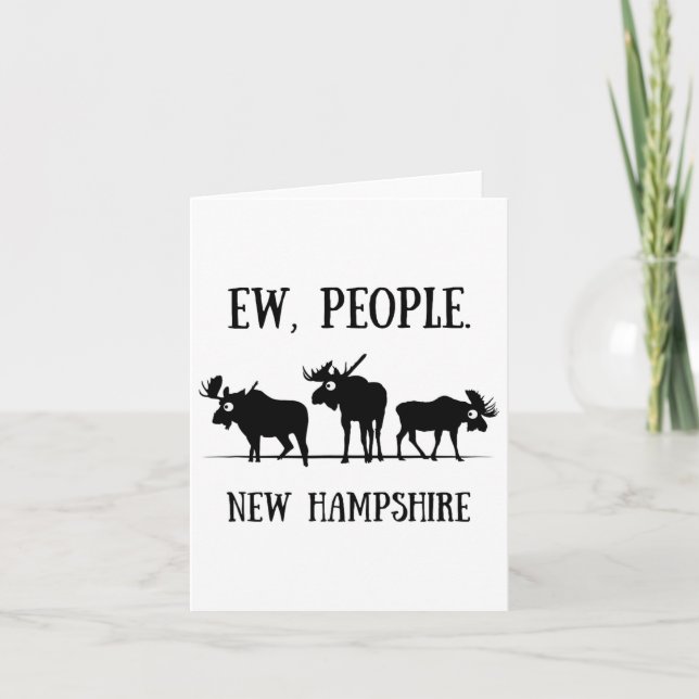 New Hampshire Älg För Introverta Usch Människor  Kort (Framsida)