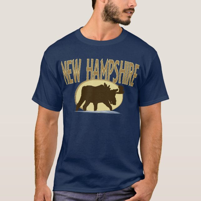 New Hampshire älg T Shirt (Framsida)