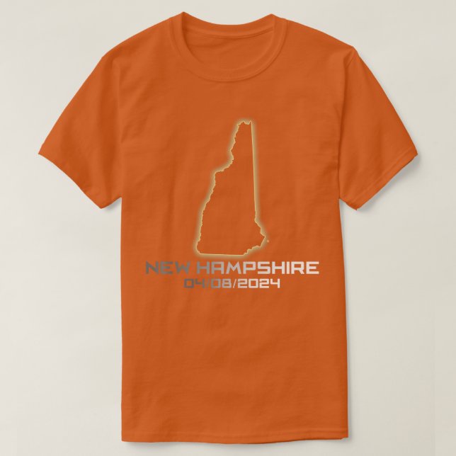 New Hampshire America Astronomy otal Solar Eclipse T Shirt (Design framsida)