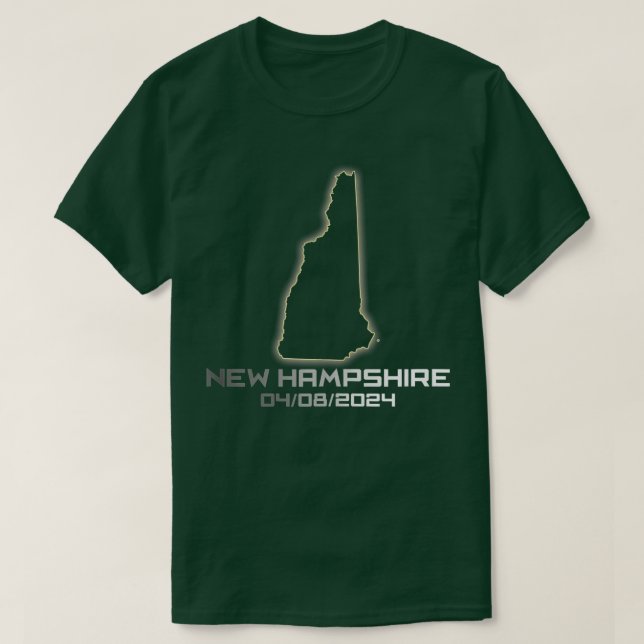 New Hampshire America Astronomy otal Solar Eclipse T Shirt (Design framsida)