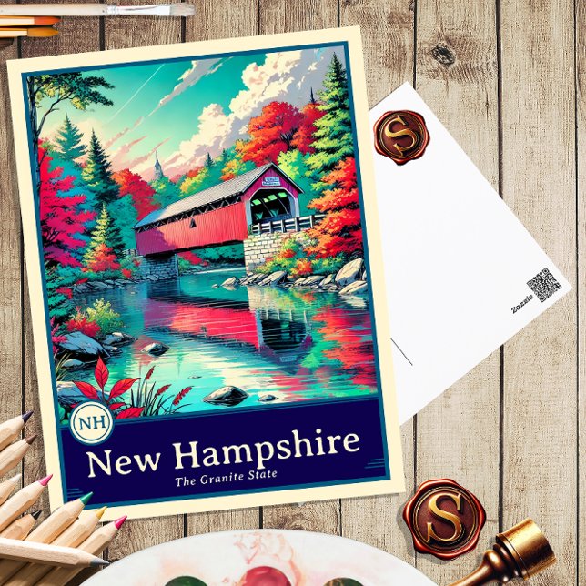 New Hampshire | Anime Stil Cel Shaded-vykort Vykort (Skapare uppladdad)
