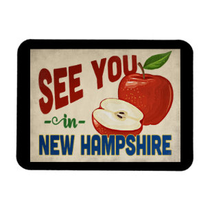 New Hampshire Apple - Vintage resor Magnet