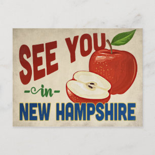 New Hampshire Apple - Vintage resor Vykort