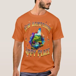 New Hampshire är min Lycklig Ställe T Shirt