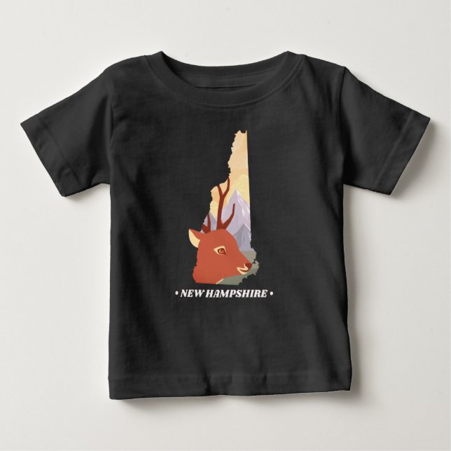 New Hampshire Baby T-shirt (Framsida)