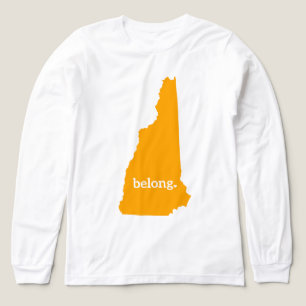 New Hampshire Belong State Karta T Shirt