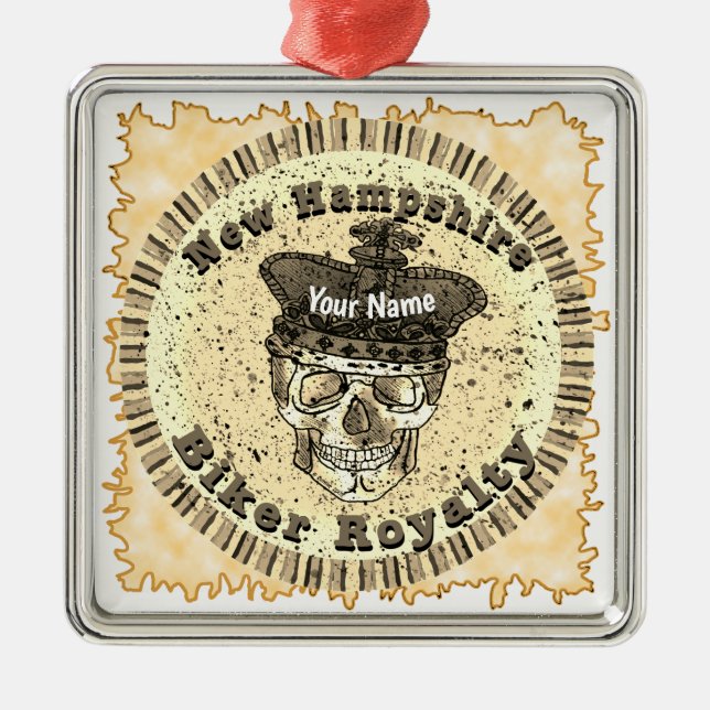 New Hampshire Biker  Julgransprydnad Metall (Framsidan)