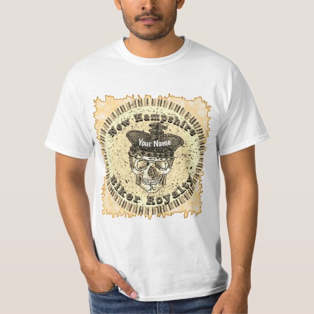 New Hampshire Biker  T Shirt (Framsida)