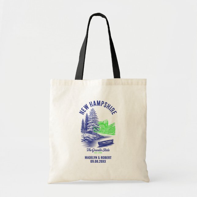 New Hampshire Bröllop Welcome Bag, Statens Kärlek Tygkasse (Framsidan)