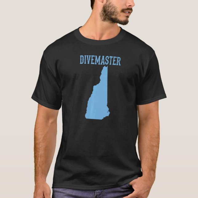 New Hampshire Divemaster Scuba Dykinstruktör D T Shirt (Framsida)