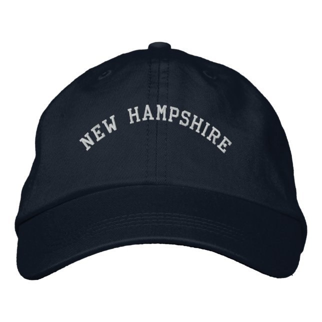 New Hampshire Embroized Cap Navy Blue Broderad Keps (Framsida)