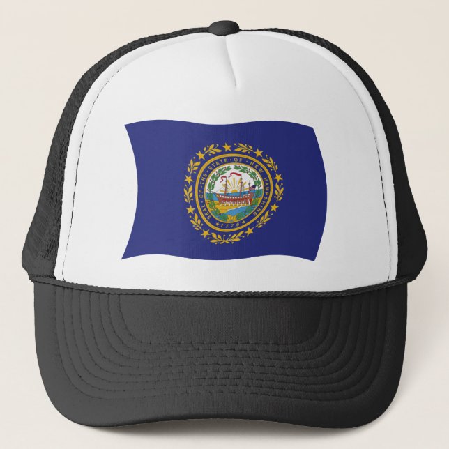 New Hampshire Flagg Hatt Truckerkeps (Framsida)
