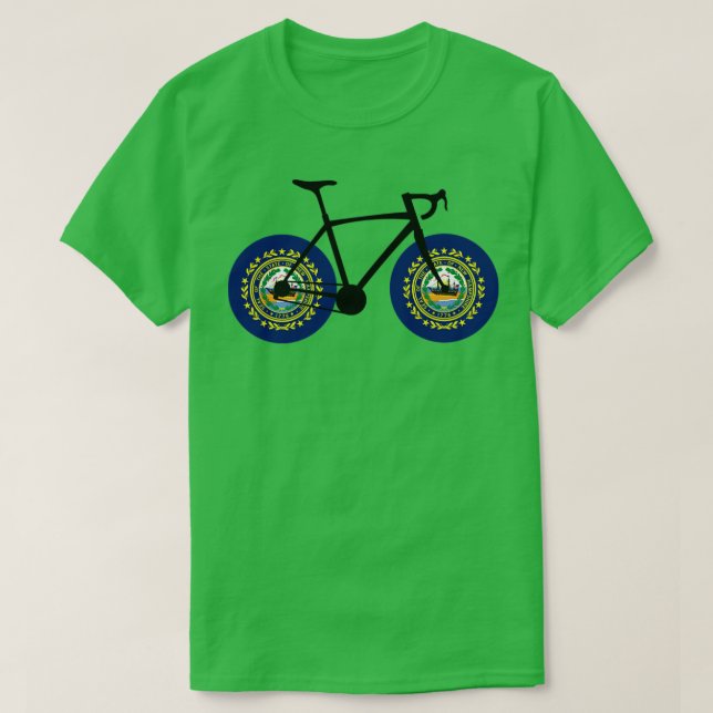 New Hampshire Flagga Cycling T Shirt (Design framsida)