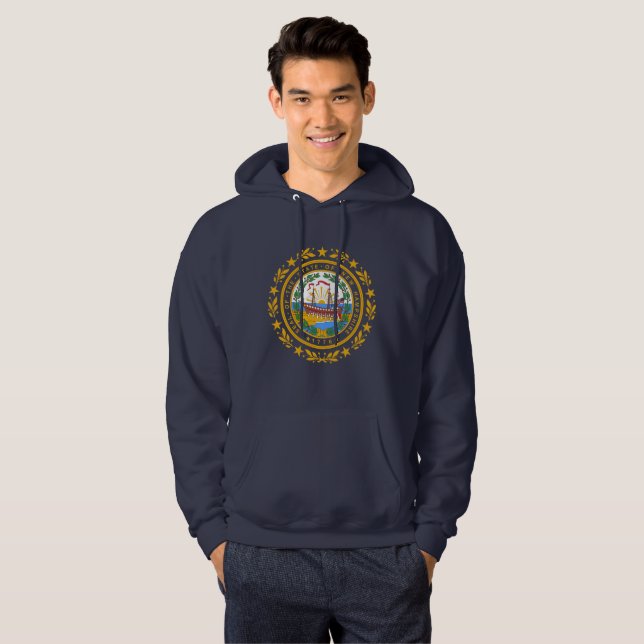 New Hampshire flagga Hoodie (Hel framsida)