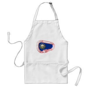 New Hampshire Flagga klättrande Carabiner Förkläde