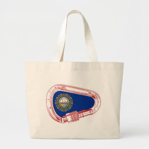 New Hampshire Flagga klättrande Carabiner Jumbo Tygkasse
