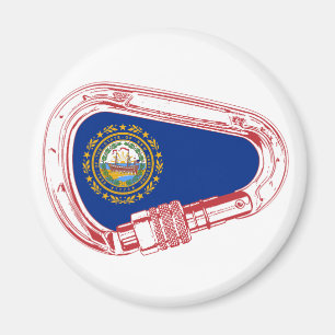 New Hampshire Flagga klättrande Carabiner Magnet